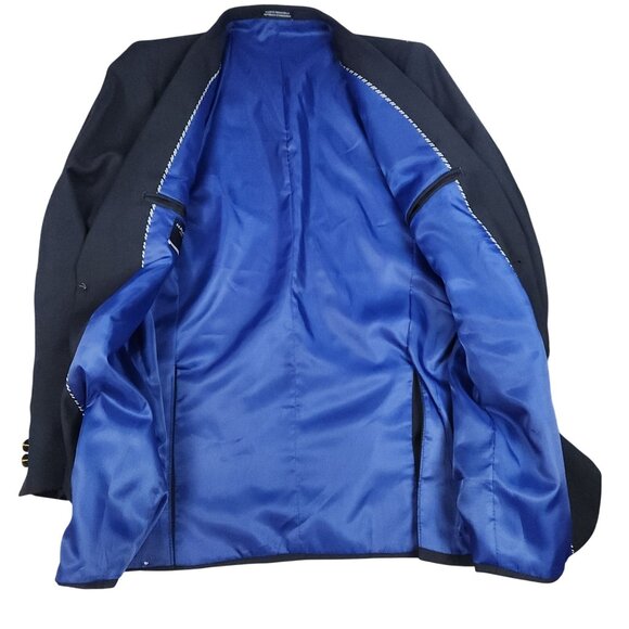 Nautica Mens 2-Button Blazer 20R Dark Blue Regular Fit Polyester & Rayon NWT - Picture 11 of 12